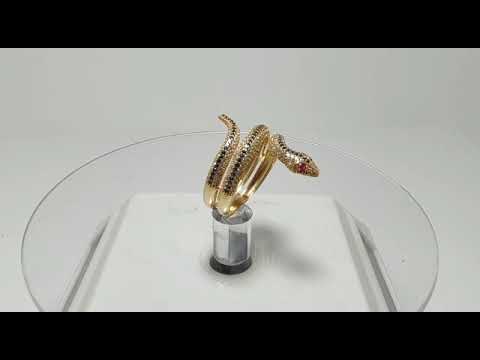 ANEL MODELO COBRA TODO CRAVEJADO COM ZIRCÕNIAS EM OURO 18K