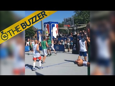 Watch Pistons center Andre Drummond, who’s 7-foot-2, block the you-know-what out of a kid’s shot.