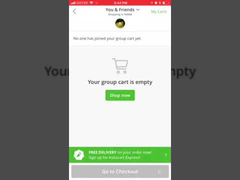 Part of a video titled How to DELETE A GROUP CART on INSTACART? - YouTube