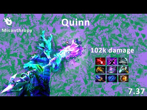 Quinn Leshrac Midlane Gameplay. Dota 2 Patch 7.37. 102k Damage!