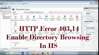 Enable Directory Browsing In IIS (HTTP Error 403.14)(The Web server is configured to not list)