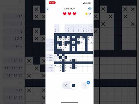Number Puzzle LEVEL 1629 - Nonogram.com - YouTube