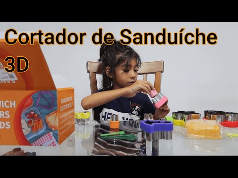 CRIANÇAS APAIXONADAS pelo NOVO CORTADOR de SANDUÍCHE 3D: PÃO + FORMINHA FOFA! #lanche #lancheira