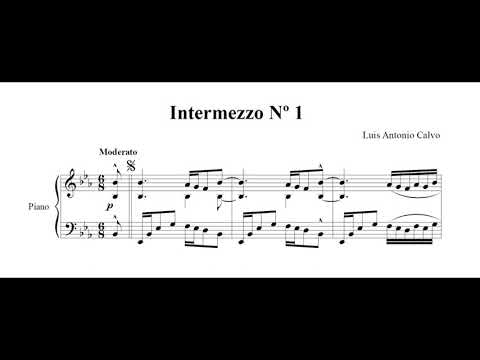 Calvo, Luis - Intermezzo Nº 1 (audio + sheet music)