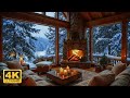 Winter Day In Living Room Space With Fireplace Relaxing Piano Music For Working And Studying
