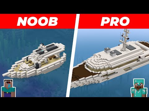 Crazy Battle! Noob vs Pro: Insane Yacht Build Challenge!