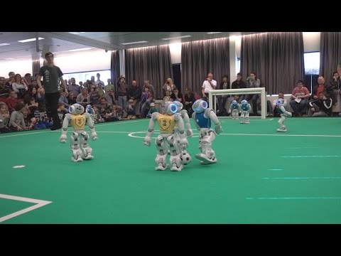 RoboCup EuropeanOpen 2016 SPL Semi Finals: Nao-Team HTWK vs. NaoDevils | First Half