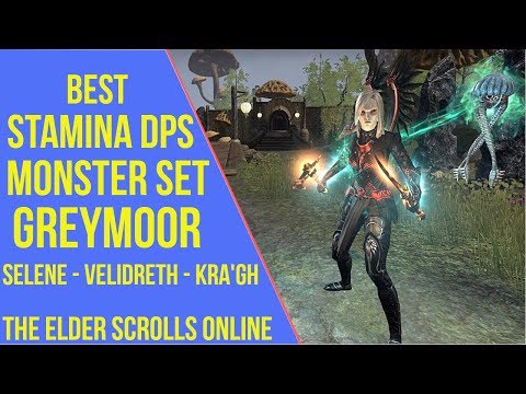 ESO Greymoor Best Stamina DPS Monster Set - Selene vs Velidreth vs Kra'gh