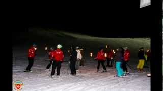 preview picture of video 'Ecole Suisse de Ski, Thyon - Les Collons / Descente aux Flambeaux 02.01.2013'