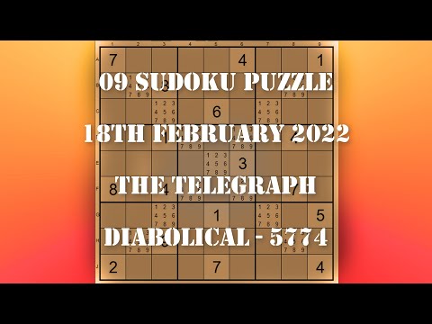 09 Sudoku Puzzle The Telegraph Diabolical 5774