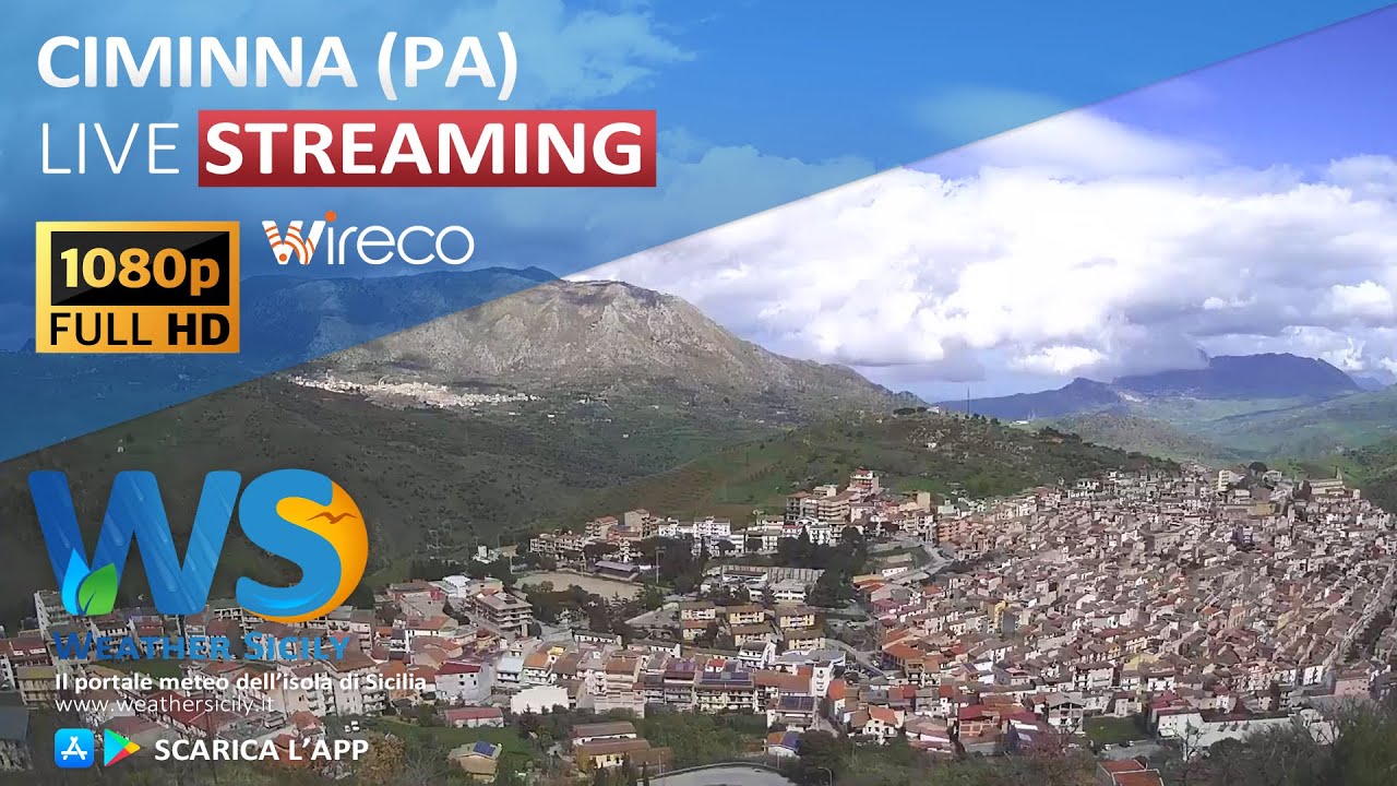 Live webcam view of Panorámica Noreste de Ciminna