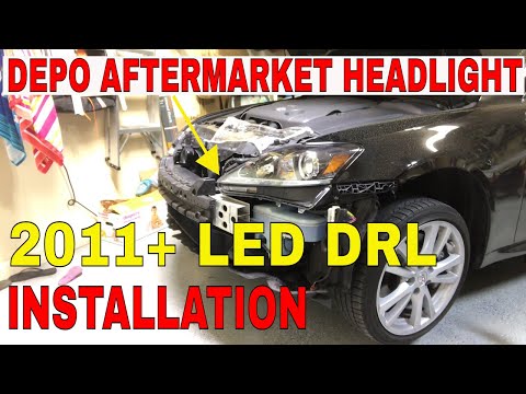 Lexus DEPO Aftermarket Headlight Installation 2006-2013 IS250 IS350 2IS LED DRL