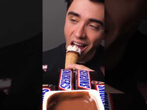 Snickers Ice Cream Chocolate ASMR 🤤