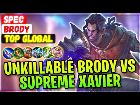 Unkillable Brody VS Supreme Xavier [ Top Global Brody ] Spec - Mobile Legends Gameplay Emblem Build