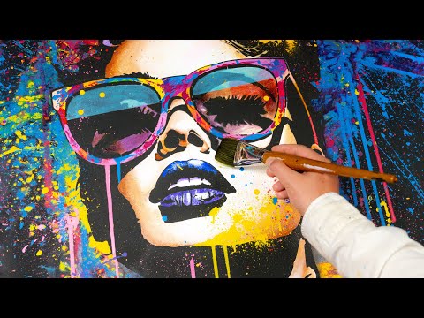 Fused Pop Art and Street Art Painting ????: Create a Stylish Acrylic Piece | Glamour In Chaos
