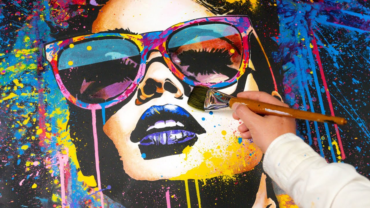 Fused Pop Art and Street Art Painting 🎨: Create a Stylish Acrylic Piece | Glamour In Chaos