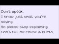 GLEE - Don't Speak (Lyrics) 