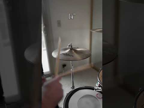 Different Hi hat size comparison #hihat #drumhihat #drumcomparison #drums #cymbals