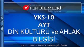 DİN KÜLTÜRÜ ve AHLAK BİLGİSİ YKS 10 AYT (74091)