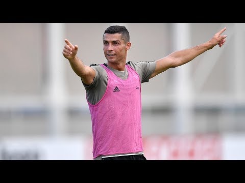 Cristiano Ronaldo First Training in Juventus - ft. Dybala, Higuain, Douglas Costa ⚫ (HD)