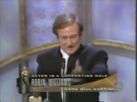 Robin Williams winning Best Supporting Actor for Good Will Hunting