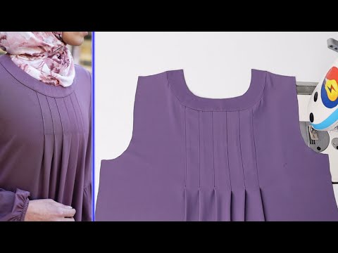 Basic styles of collar design with pin tucks for kurti cutting and stitching, Sewing tips and tricks