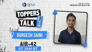 Download Lagu IIT JAM Topper Interview | Durgesh Saini AIR-42 | IIT JAM Biotechnology Topper Talk | IFAS Thumbnail