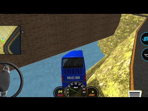 US Police Offroad bus driving simulator games - New Uphill Mountain Game - Android Gameplay #1