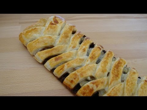 Treccia di Pasta Sfoglia con Nutella e Banane