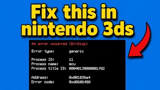 Fix Nintendo 3DS: DS Generic Error (Quick Fix)
