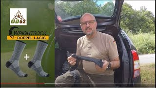 11-Min.-Version Wrightsock Doppellagige Socken gegen Blasen und Schweißfüße