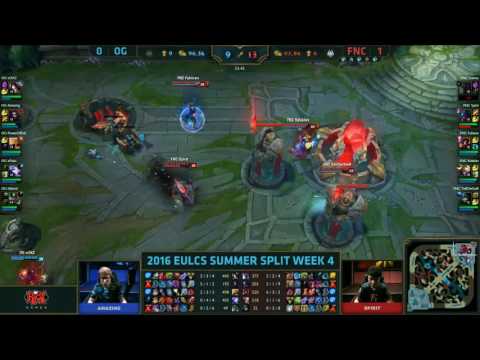 LoL Highlights FNC vs OG Game 2   LCS EU Summer 2016 23 06 2016   Fnatic vs Origen