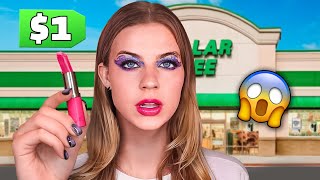 I Did a FULL FACE Using ONLY Dollar Store Makeup