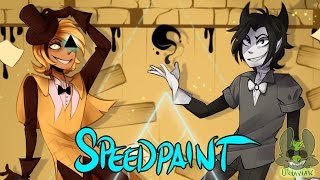 | SPEEDPAINT | Bill Cipher &amp; Bendy | Gravity Falls &amp; BATIM |