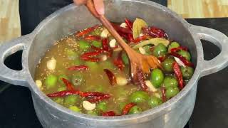 তেল ছাড়া জলপাই আচার