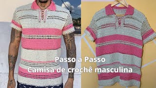 Passo a passo camisa de crochê masculina