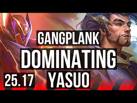 GANGPLANK vs YASUO (TOP) | 12/2/9, 500+ games, Dominating | KR Master | 25.17