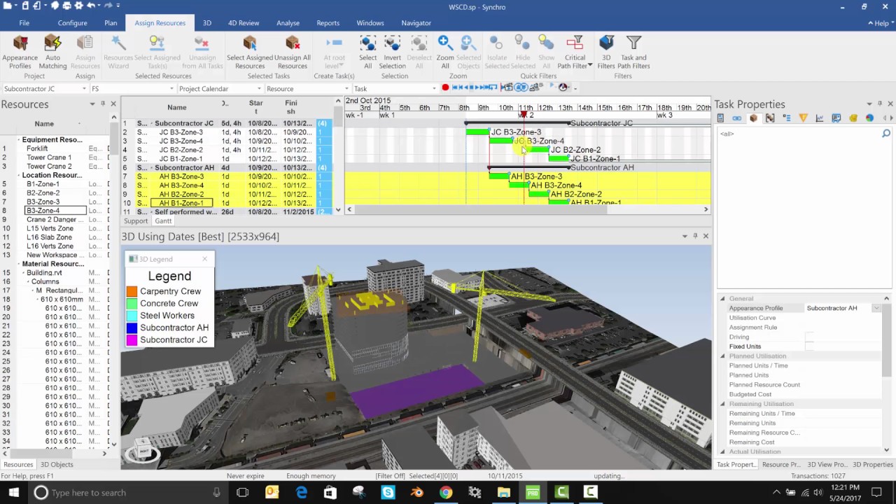Introduction to workspace planning in SYNCHRO Pro