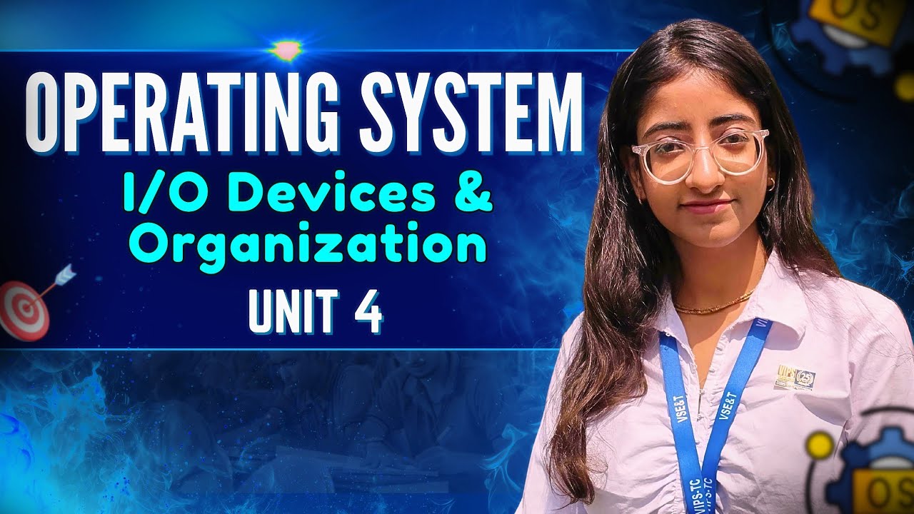 OS Unit 4 | I/O Devices, Disk Scheduling & I/O Organization | OS