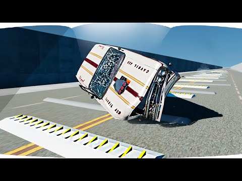 100+ Consecutive Speed Bumps High Speed Testing #3 - BeamNG Driver | Foolish Driver