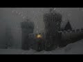 10 Hour Eerie Howling Blizzard Sounds At A Cold Dark Spooky Snowy Castle For Deep Sleep Relaxation