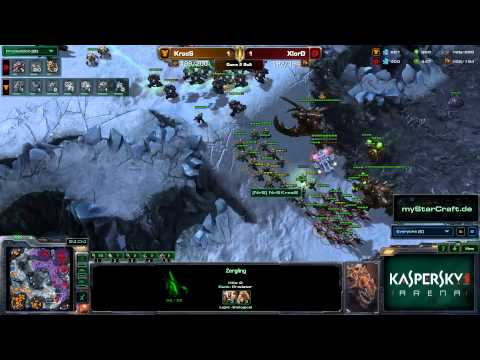 #229 XlorD(Z) vs. KrasS(T) - Kaspersky Arena #3 Heart of the Swarm Video