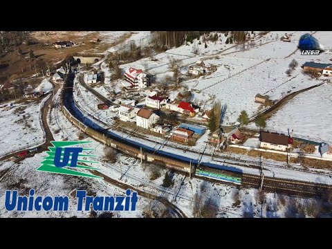 🚁🚊🗻 Tren de Marfă Unicom Tranzit în Stația Mestecăniș - 18 Martie 2025