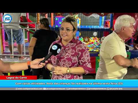 Prefeitura de Lagoa do Carro promove Festa das Crianças com brincadeiras e sorteio de prêmios