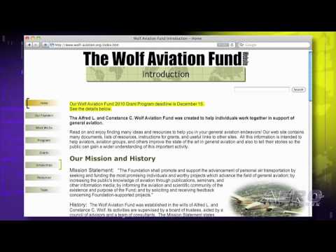 Aero-TV: The Wolf Aviation Fund - The Charitable Side of Aviation