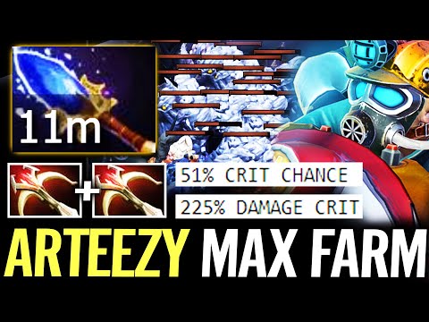 🔥 ARTEEZY 11min Aghanim + 2x Daedalus — 51% Crit WTF Fast Farm Gyrocopter Dota 2 Pro