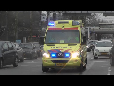 A1, Amstra Ambulance 13-161 Amsterdam naar melding in Amsterdam