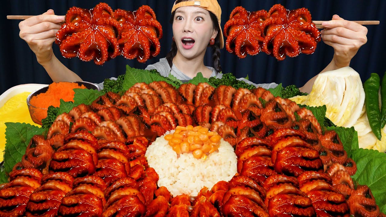 쭈꾸미 폭탄 🐙 쭈꾸미 볶음 & 밥까지 야무지게 먹방 ! Spicy Webfoot Octopus Stir-fried Seafood Mukbang ASMR Ssoyoung