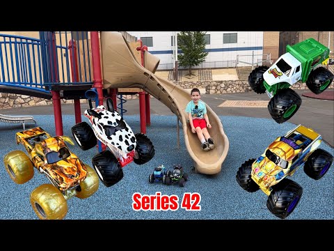MONSTER TRUCKS play at the Park 🛝 MONSTER JAM (series 42)