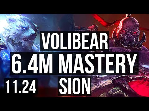 VOLIBEAR vs SION (TOP) (DEFEAT) | 6.4M mastery, 500+ games, 7/2/6 | BR Diamond | 11.24